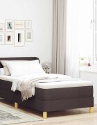 vidaXL Легло с пружинирана основа Тъмен кафяв 80 x 200 cm текстил