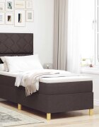 vidaXL Легло с пружинирана основа Тъмен кафяв 80 x 200 cm текстил