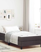 vidaXL Легло с пружинирана основа Тъмен кафяв 90 x 190 cm текстил