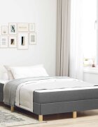 vidaXL Легло с пружинирана основа Тъмен сив 120 x 190 cm текстил
