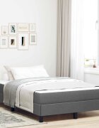 vidaXL Легло с пружинирана основа Тъмен сив 120 x 190 cm текстил