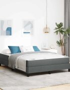 vidaXL Легло с пружинирана основа Тъмен сив 160 x 200 cm текстил