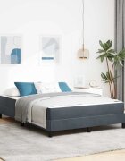 vidaXL Легло с пружинирана основа Тъмен сив 160 x 210 cm текстил