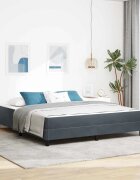 vidaXL Легло с пружинирана основа Тъмен сив 180 x 200 cm текстил