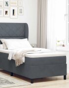 vidaXL Легло с пружинирана основа Тъмен сив 200 x 100 cm Кадифе