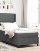 vidaXL Легло с пружинирана основа Тъмен сив 200 x 100 cm текстил