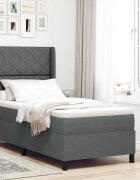 vidaXL Легло с пружинирана основа Тъмен сив 200 x 100 cm текстил