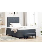 vidaXL Легло с пружинирана основа Тъмен сив 200 x 120 см Кадифе