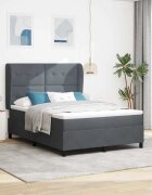 vidaXL Легло с пружинирана основа Тъмен сив 200 x 160 см Кадифе