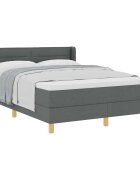 vidaXL Легло с пружинирана основа Тъмен сив 200 x 160 см текстил
