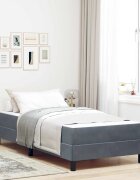 vidaXL Легло с пружинирана основа Тъмен сив 80 x 200 cm текстил