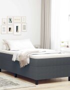 vidaXL Легло с пружинирана основа Тъмен сив и бял 80 x 200 cm
