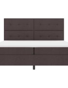 vidaXL Легло с пружинирана основа Тъмнокафяв 200 x 200 cm текстил