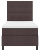 vidaXL Легло с пружинирана основа Тъмнокафяв 80 x 200 cm текстил
