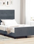 vidaXL Легло с пружинирана основа Тъмносив 120 x 190 cm Кадифе