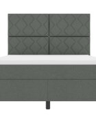vidaXL Легло с пружинирана основа Тъмносив 160 x 200 cm текстил