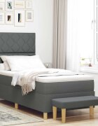 vidaXL Легло с пружинирана основа Тъмносив 200 x 100 cm текстил