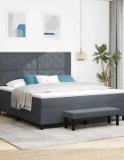 vidaXL Легло с пружинирана основа Тъмносив 200 x 180 cm Кадифе