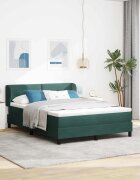 vidaXL Легло с пружинирана основа Тъмнозелено 140 x 200 cm Кадифе