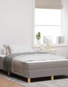 vidaXL Легло с пружинирана основа Таупе 120 x 190 cm текстил