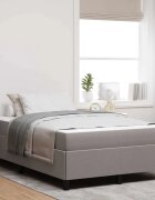 vidaXL Легло с пружинирана основа Таупе 120 x 190 cm текстил
