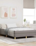 vidaXL Легло с пружинирана основа Таупе 140 x 200 cm текстил
