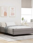 vidaXL Легло с пружинирана основа Таупе 140 x 200 cm текстил