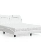 vidaXL Легло Viana без матрак бяло 160x200 см изкуствена кожа
