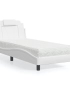 vidaXL Легло Viana без матрак бяло 80x200 см изкуствена кожа