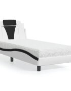 vidaXL Легло Viana без матрак бяло и черно 90x190 см изкуствена кожа