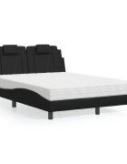 vidaXL Легло Viana без матрак черно 120x200 см изкуствена кожа