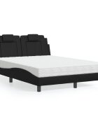 vidaXL Легло Viana без матрак черно 140x200 см изкуствена кожа