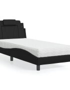vidaXL Легло Viana без матрак черно 80x200 см изкуствена кожа