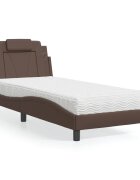 vidaXL Легло Viana без матрак кафяво 80x200 см изкуствена кожа