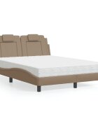 vidaXL Легло Viana без матрак капучино 120x200 см изкуствена кожа
