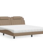 vidaXL Легло Viana без матрак капучино 180x200 см изкуствена кожа
