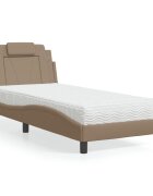 vidaXL Легло Viana без матрак капучино 80x200 см изкуствена кожа