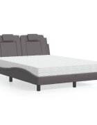 vidaXL Легло Viana без матрак сиво 120x200 см изкуствена кожа
