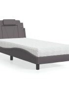 vidaXL Легло Viana без матрак сиво 80x200 см изкуствена кожа