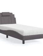 vidaXL Легло Viana без матрак сиво 90x200 см изкуствена кожа