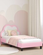 vidaXL Легло за деца с табла Розово 80 x 160 cm PU
