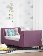 vidaXL Легло за малко с главна дъска Лилаво 70 x 140 cm Кадифе