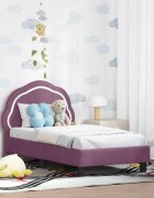 vidaXL Легло за малко с главна дъска Лилаво 70 x 140 cm Кадифе