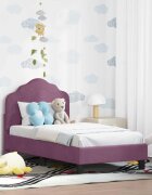 vidaXL Легло за малко с главна дъска Лилаво 70 x 140 cm Кадифе
