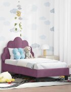 vidaXL Легло за малко с главна дъска Лилаво 70 x 140 cm Кадифе
