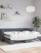 vidaXL Легло за спане с ракла без матрак 90x200 см кадифе