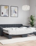 vidaXL Легло за спане с ракла без матрак 90x200 см кадифе