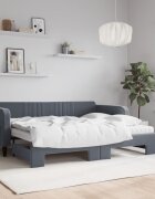 vidaXL Легло за спане с ракла без матрак 90x200 см кадифе