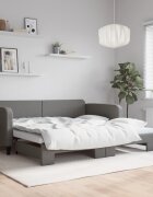 vidaXL Легло за спане с ракла без матрак Тъмно сиво 100x200 см