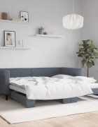 vidaXL Легло за спане с ракла без матрак Тъмно сиво 100x200 см